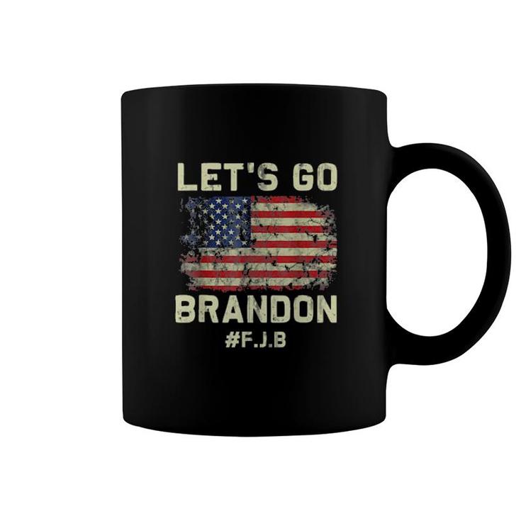 Lets Go Brandon Lets Go Brandon Vintage Us Flag  Coffee Mug