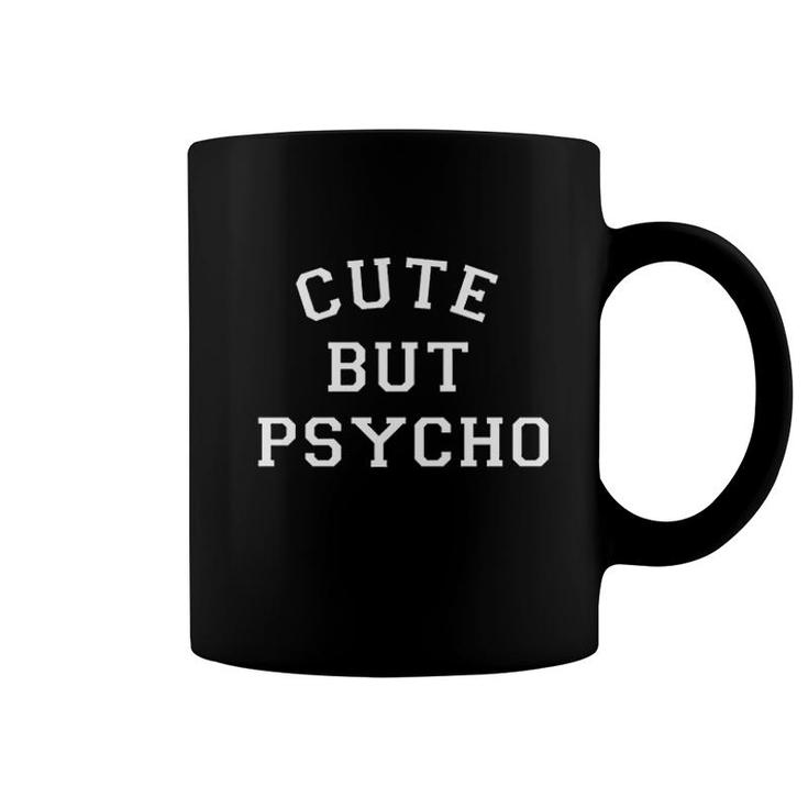 Letter Print Women Cute But Psycho Coffee Mug