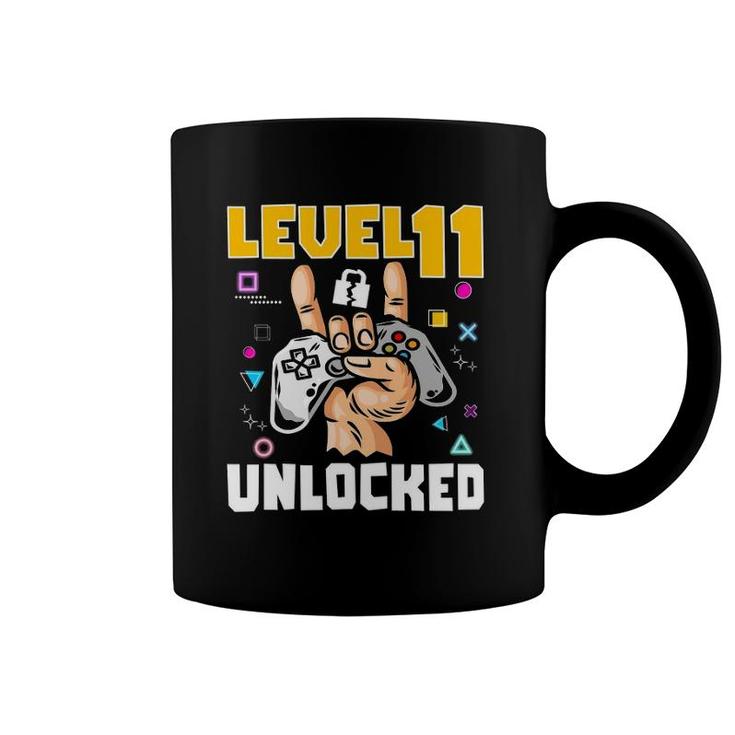 Level 11 Unlocked Awesome Video Game 11Th Birthday Kids Gift Coffee Mug