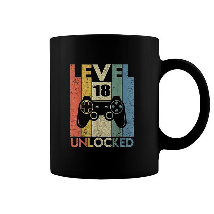 Level 18 Unlocked Boys 18th Birthday 18 Year Old Gamer Boys Coffee Mug
