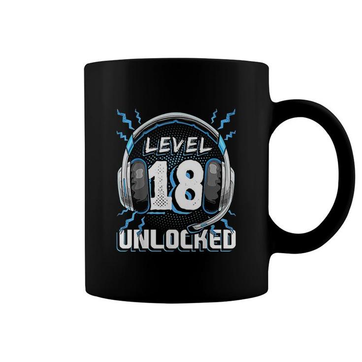 Level 18 Unlocked Video Game 18th Birthday PC Gaming Gift  Coffee Mug