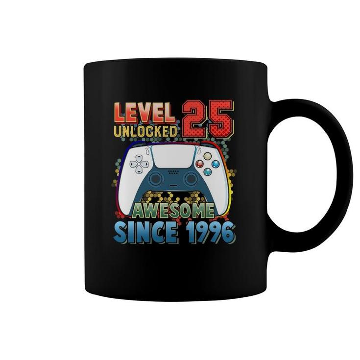 Level 25 Unlocked Awesome 1996 Video Game 25 Birthday Gift Coffee Mug