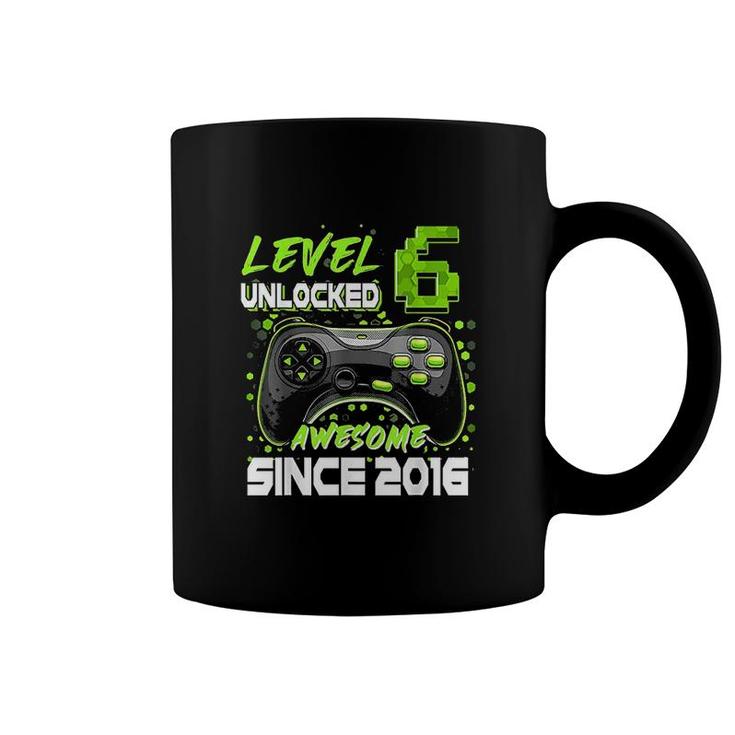 Level 6 Unlocked Awesome Since 2016 6th Birthday Boy  Coffee Mug