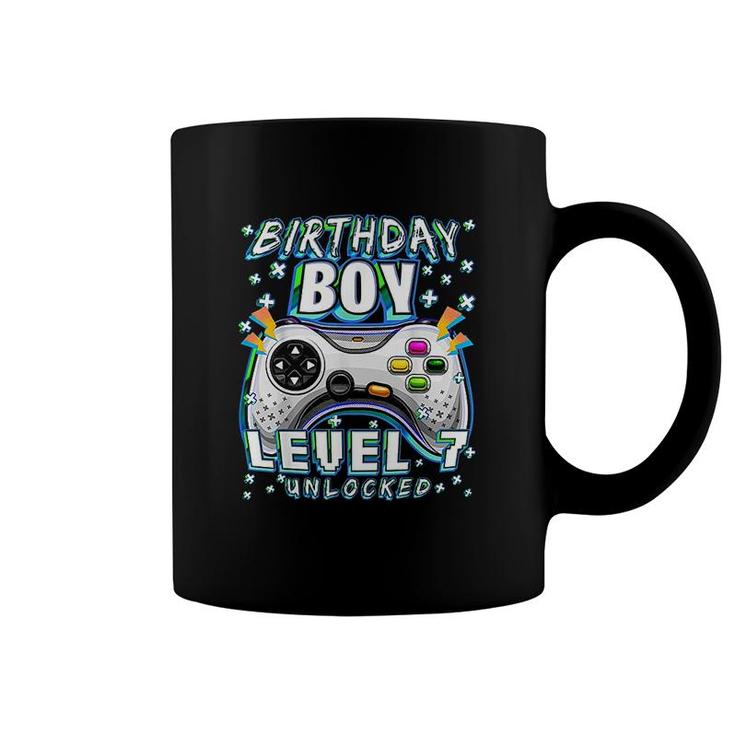 Level 7 Unlocked Video Game 7th Birthday Gamer Boys  Coffee Mug