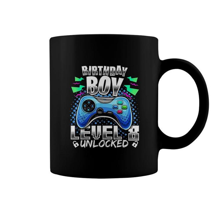 Level 8 Unlocked Video Game 8th Birthday Gamer Gift Boys Electronic Coffee Mug