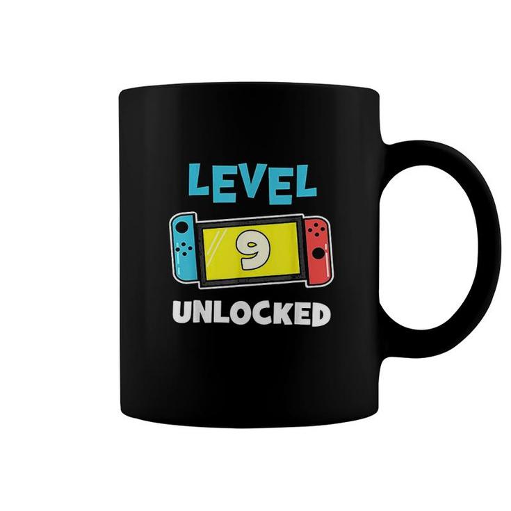 Level 9 Unlocked Gamer 9th Birthday Gift Video Game Lovers  Coffee Mug