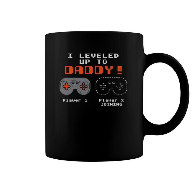 Leveled Up To Daddy Gamer Pregnancy Announcement Men Gift Coffee Mug
