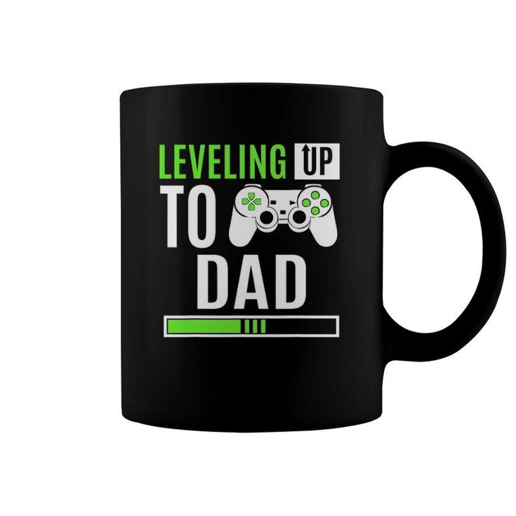 Leveling Up To Dad Gaming Baby Gender Reveal Announcement Coffee Mug