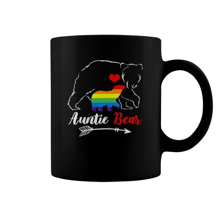 Lgbt Auntie Bear Aunt Gay Pride Proud Mom Mother's Day Coffee Mug