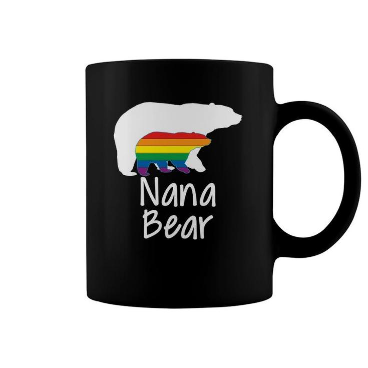 Lgbt Nana Bear Mothers Gay Lesbian Pride Rainbow Coffee Mug