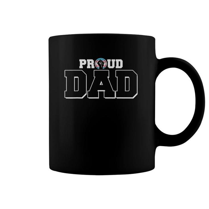 Lgbt Trans Flag Fathers Day Proud Dad From Transgender Son Coffee Mug