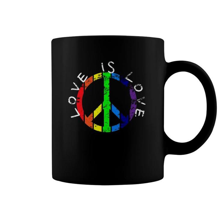 Lgbtq And Lgbtqia Peace Sign Coffee Mug
