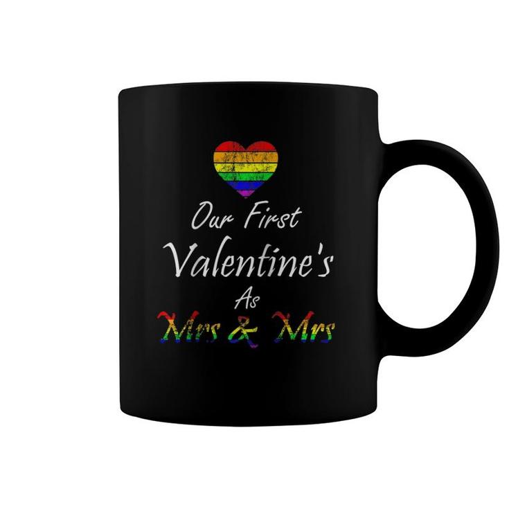 Lgbtq Valentine's Day Matching Couples Gay Lesbian Pride Raglan Baseball Tee Coffee Mug