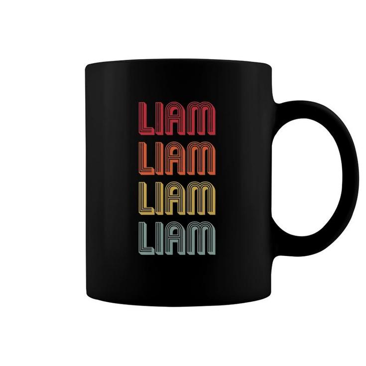 Liam Gift Name Personalized Funny Retro Vintage Birthday Coffee Mug