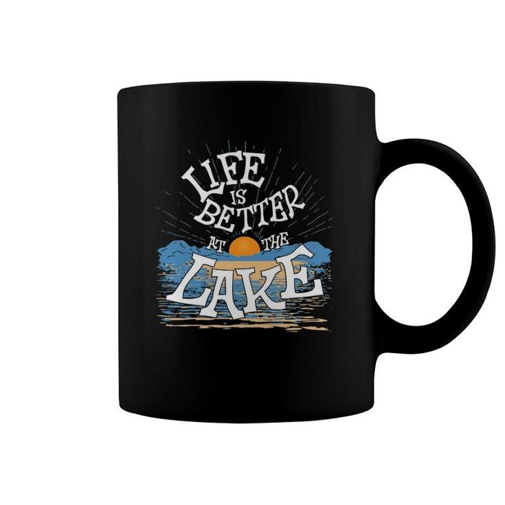 Life Is Better At The Lake Decor Men Women Kids  Coffee Mug