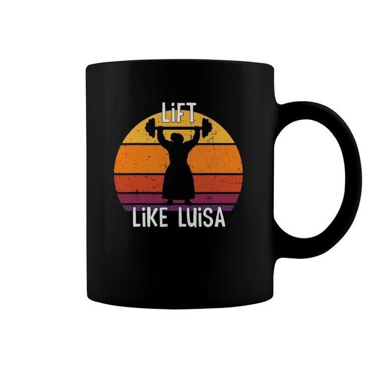 Lift Like Luisa Retro Vintage Sunset Coffee Mug