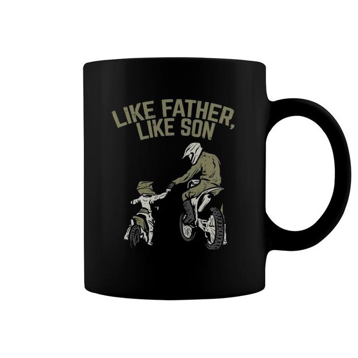 Like Father Son Dirt Bike Matching Motocross Boys Men Gift  Coffee Mug