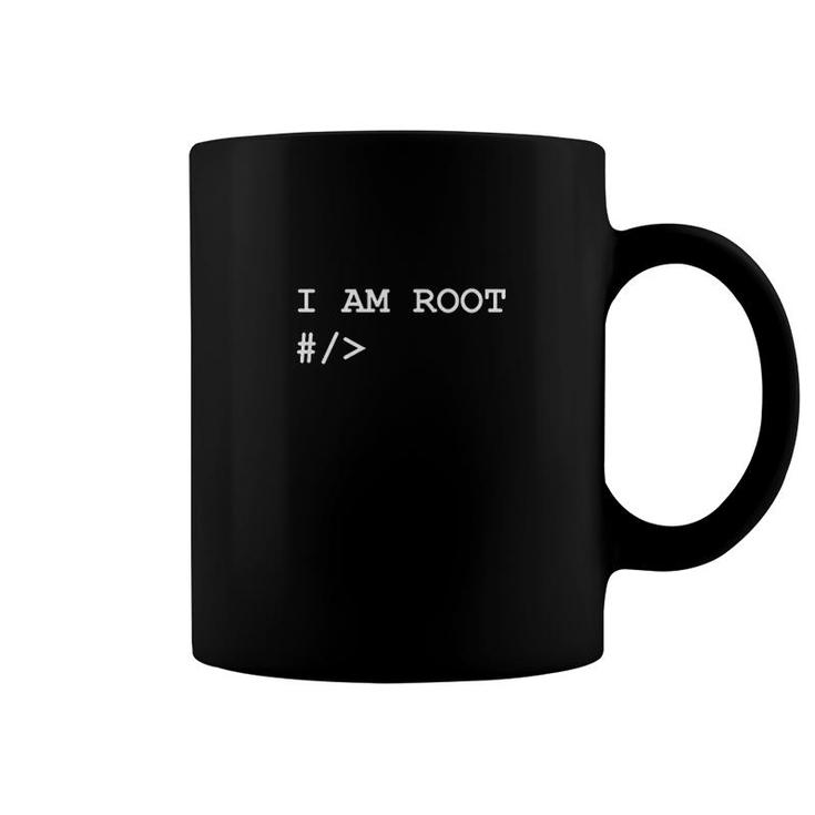 Linux Unix Terminal I Am Root Nerd Geek Sysadmin Programmer Coffee Mug