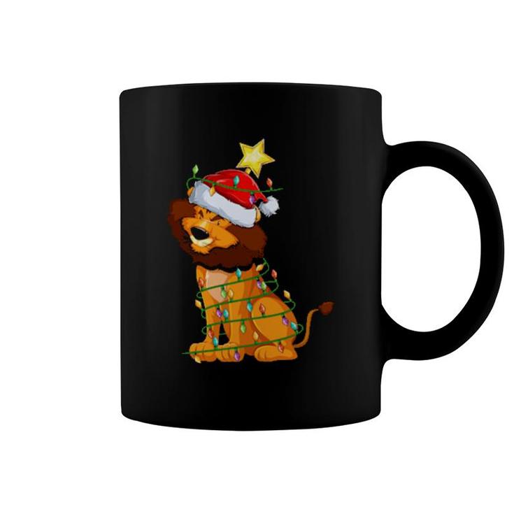 Lion Lighting Xmas Tree Matching Lion Christmas  Coffee Mug