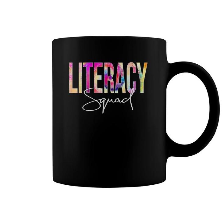 Literacy Squad Tie Dye Back To School Women Appreciation Coffee Mug