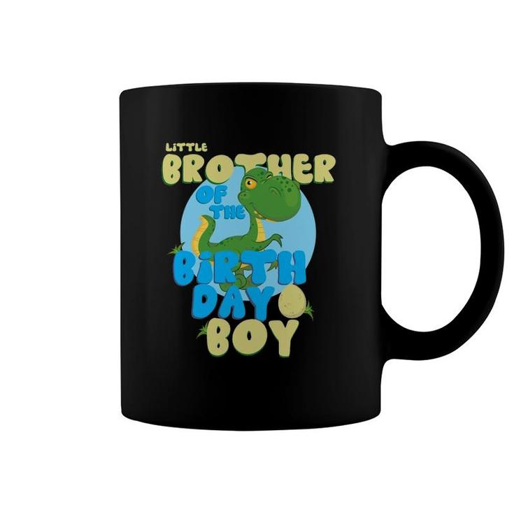 Little Brother Of Birthday Boy Dinosaurus Matching Family Coffee Mug