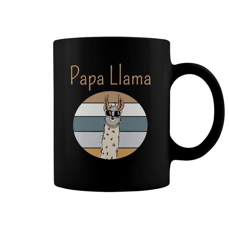 Llama Dad Matching Papa Alpaca Lover Father's Day Gift Coffee Mug
