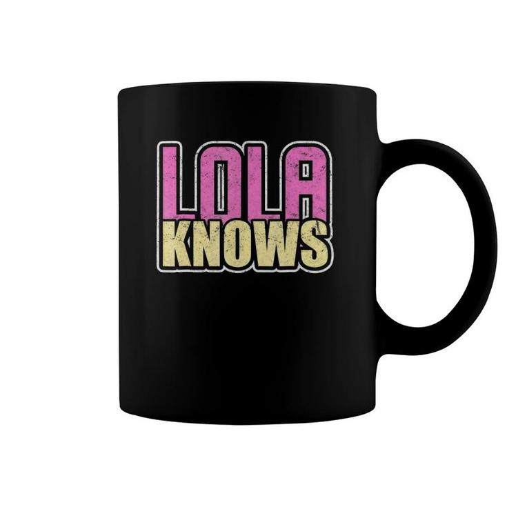 Lola Knows Filipino Grandmother Distressed Tee Coffee Mug