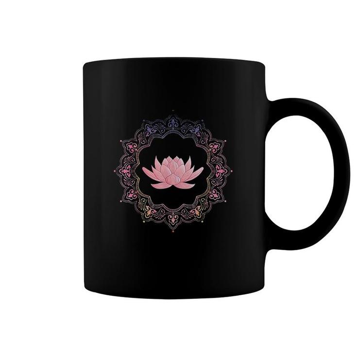Lotus Mandala Circle Coffee Mug