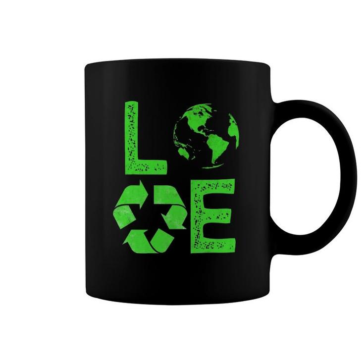 Love Earth Day 90S Planet Vintage Recycling Kids Or Teacher Coffee Mug