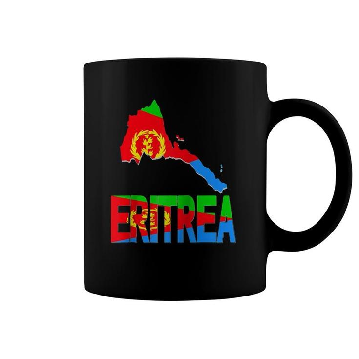 Love Eritrea With Eritrean Flag In Eritrea Map Eritrea Pride Raglan Baseball Tee Coffee Mug