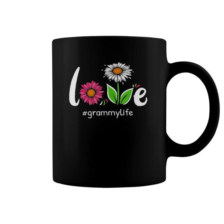 Love Grammy Life Floral Grandma Cute Grandmother Costume Coffee Mug