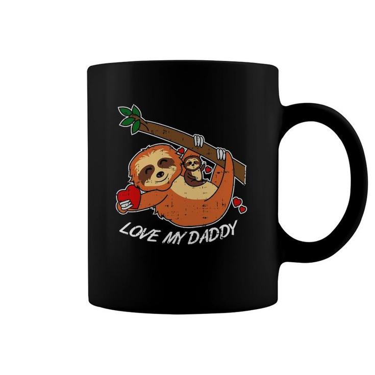 Love My Daddy Heart Dad Tee Cute Father's Day Gift Outfit Coffee Mug