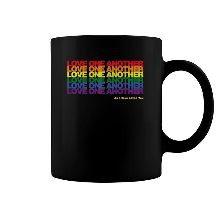Love One Another Rainbow Solid Coffee Mug