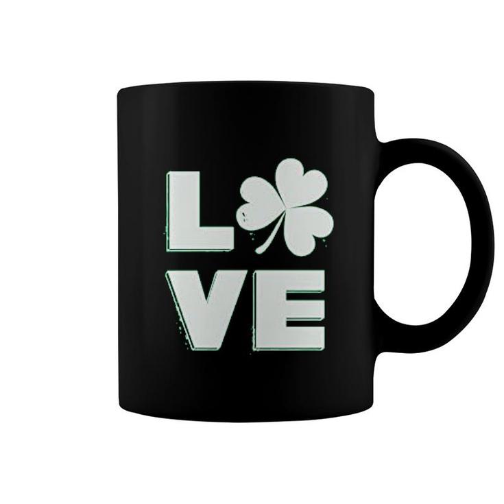 Love Shamrock St Patricks Day Coffee Mug