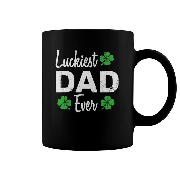 Luckiest Dad Ever Funny Father Outfits For St Patrick's Day Coffee Mug
