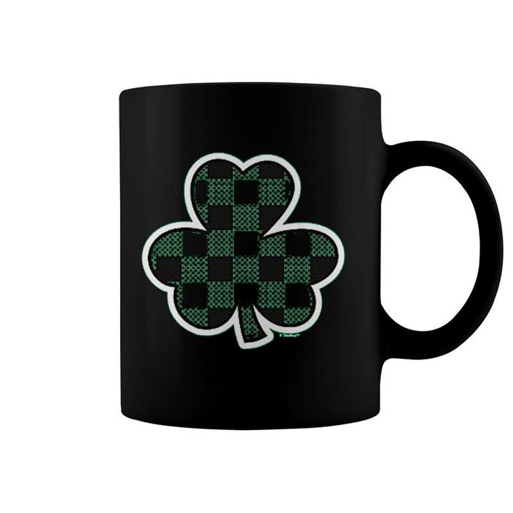 Lucky Irish Gift Buffalo Plaid Shamrock St Patricks Day Coffee Mug