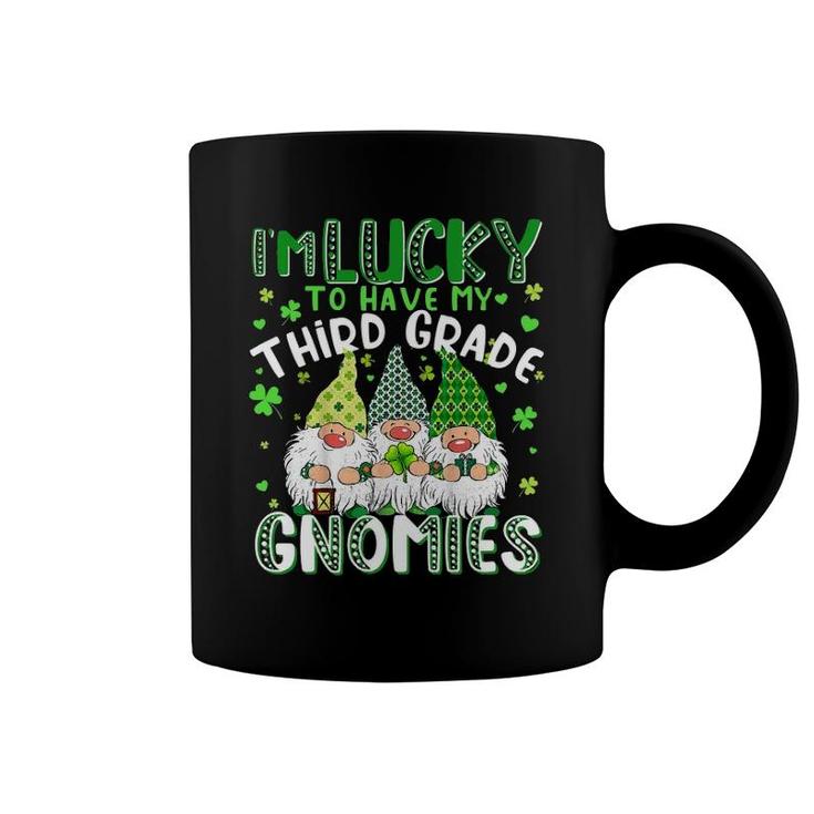 Lucky Third Grade Gnomies St Patrick's Day Teacher Coffee Mug