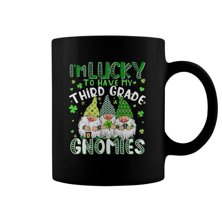 Lucky Third Grade Gnomies St Patrick's Day Teacher Coffee Mug