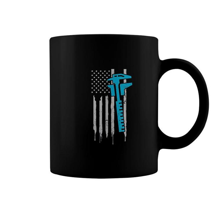 Machinist Us American Flag Coffee Mug