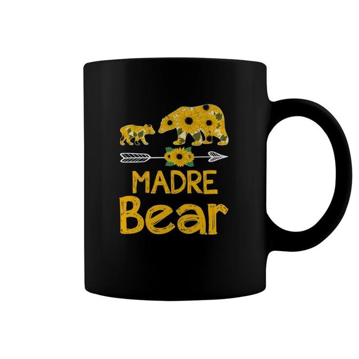 Madre Bear Sunflower Matching Mother In Spanish Portuguese For Mother’S Day Gift Coffee Mug