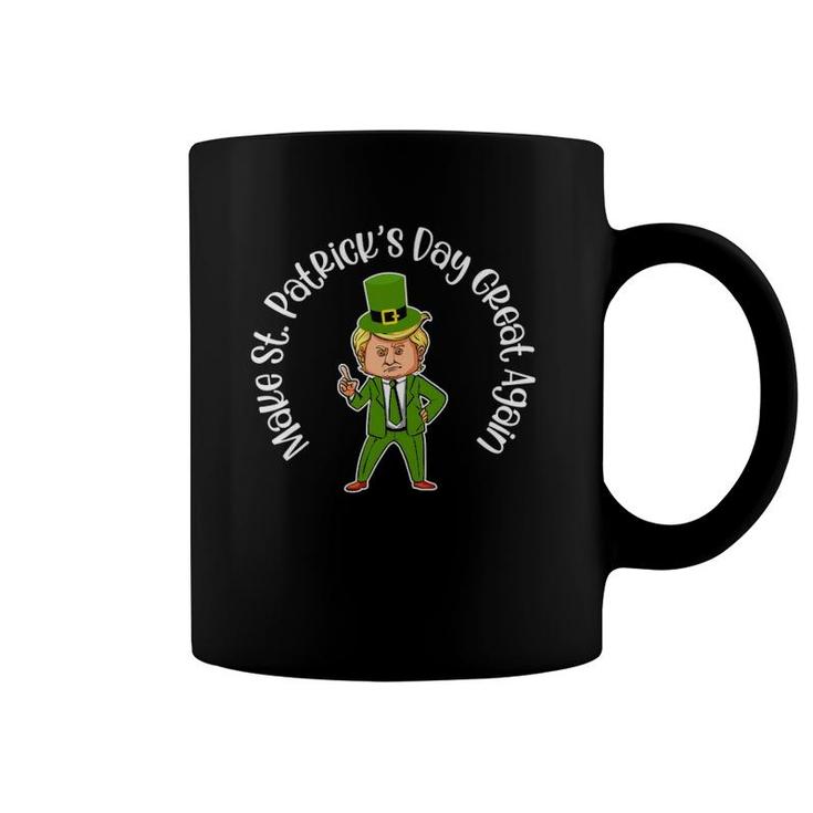 Make St Patricks Day Great Again Funny Leprechaun Green Coffee Mug