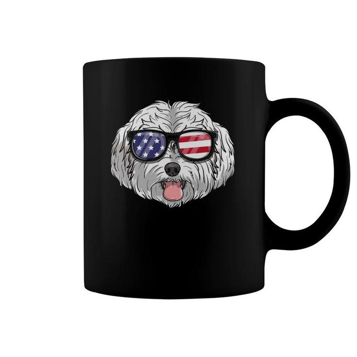 Maltipoo Dog Patriotic Usa 4Th Of July American Cute Gift Coffee Mug
