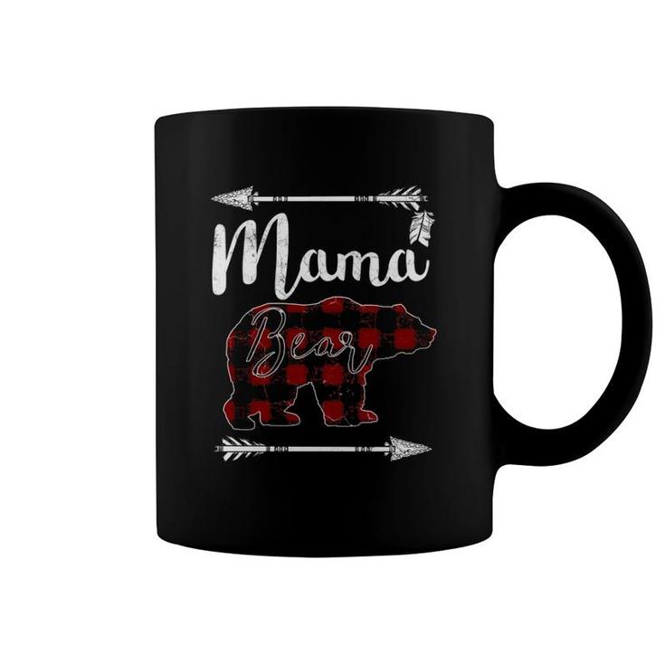Mama Bear Mother's Day Gifts Mom Buffalo Plaid  Coffee Mug