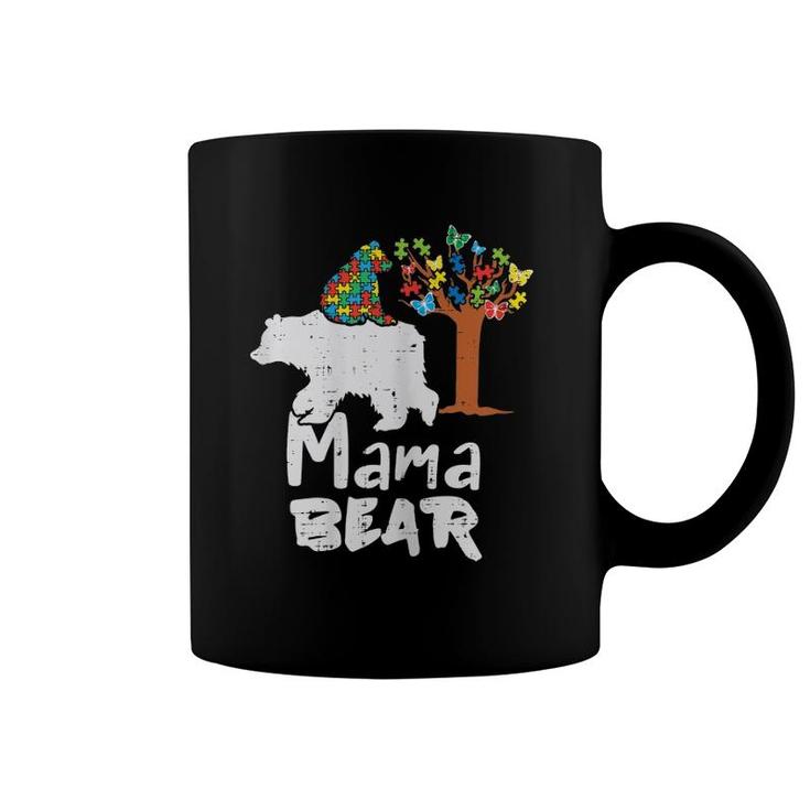 Mama Bear Puzzle Mother's Day Autism Awareness Mom Mama Women Coffee Mug