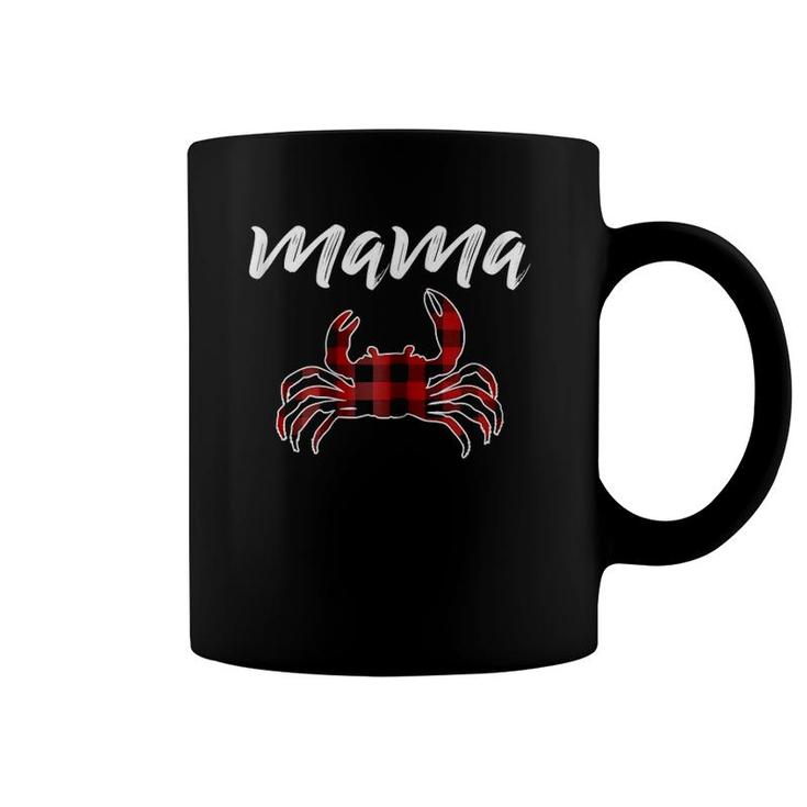 Mama King Crab T, Mama King Crab Plaid Coffee Mug
