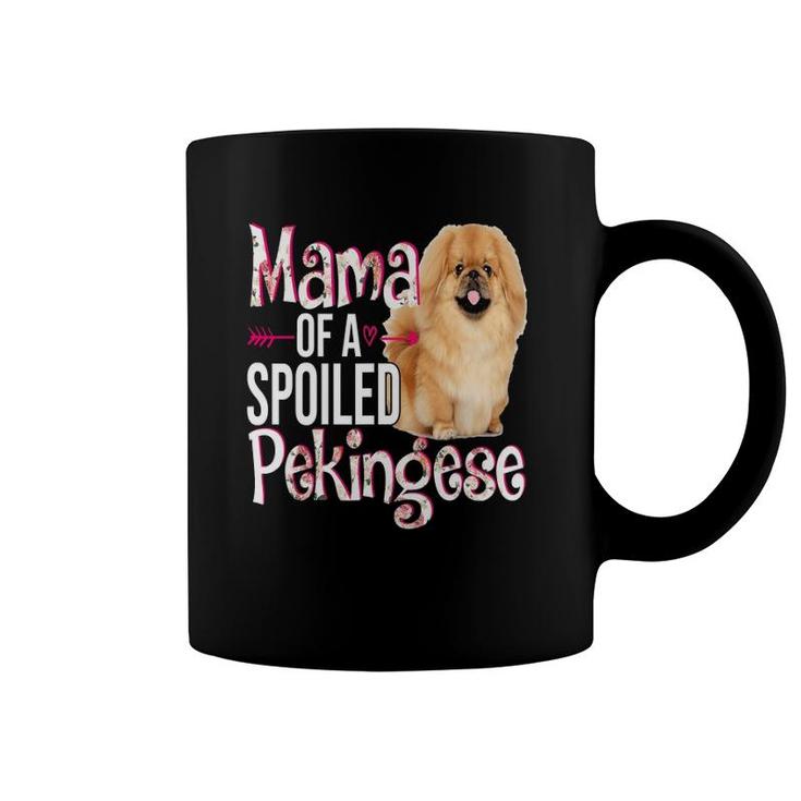 Mama Of A Spoiled Pekingese Happy Mother's Day Floral Dog Coffee Mug