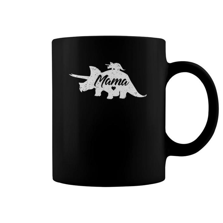 Mama Triceratops Dinosaur Gift For Mothers Day Funny Coffee Mug