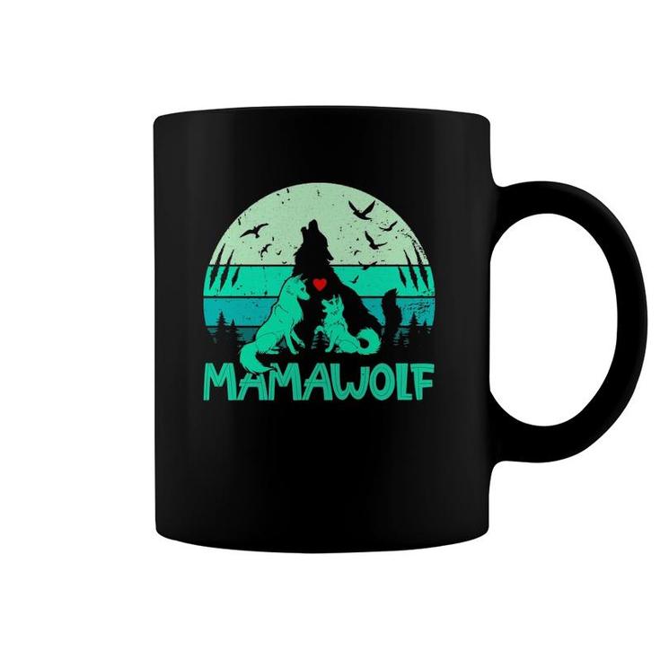 Mamawolf Mama Wolf Vintage Mother's Day Gift Mom Grandma Coffee Mug