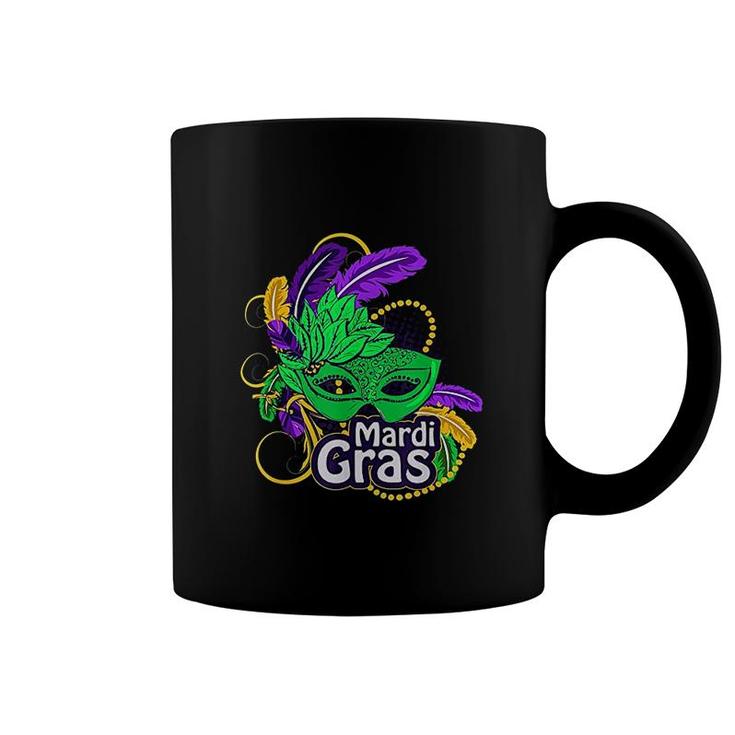 Mardi Gras 2021 Beads Feathers Coffee Mug