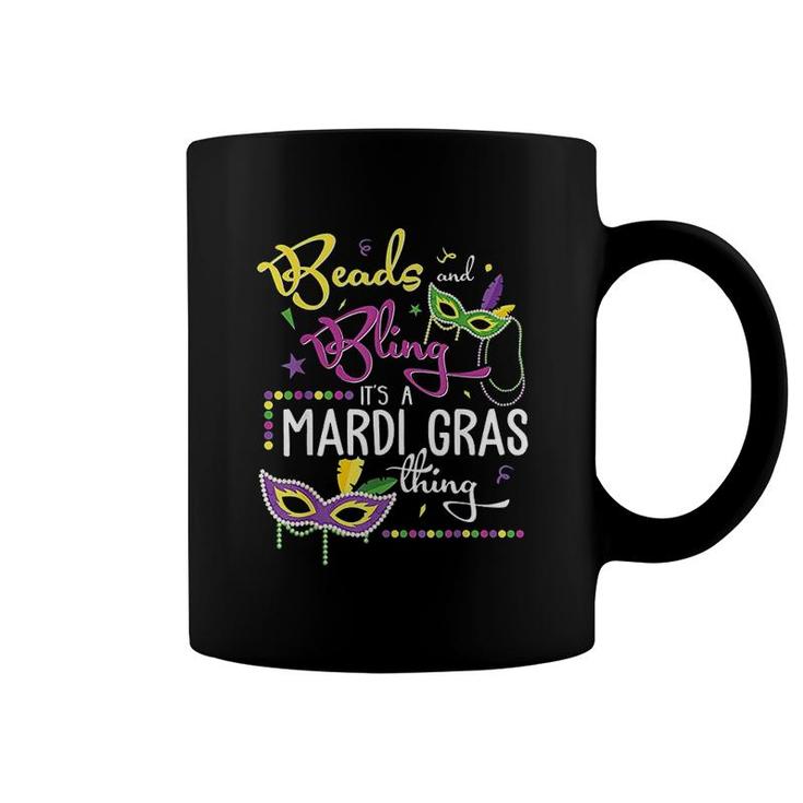 Mardi Gras Bling And Beads Gift Coffee Mug